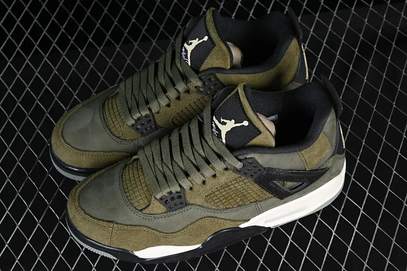 All categories Air Jordan Jordan series basketball shoes Air Jordan 4 Air Jordan 4 SE Craft "Medium Olive" AJ4 Joe 4 olive green FB9927-200